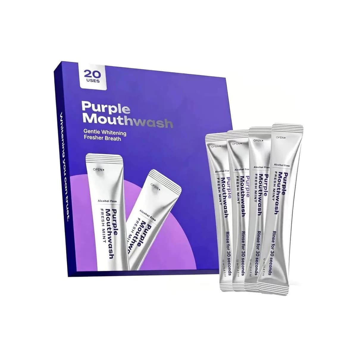 Purple Whitening Mouthwash, 20 sachets